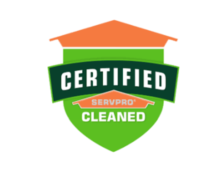 graphic of Certified: SERVPRO Cleaned logo